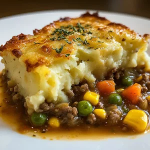 Delicious beef pot pie casserole topped with golden brown pastry crust.