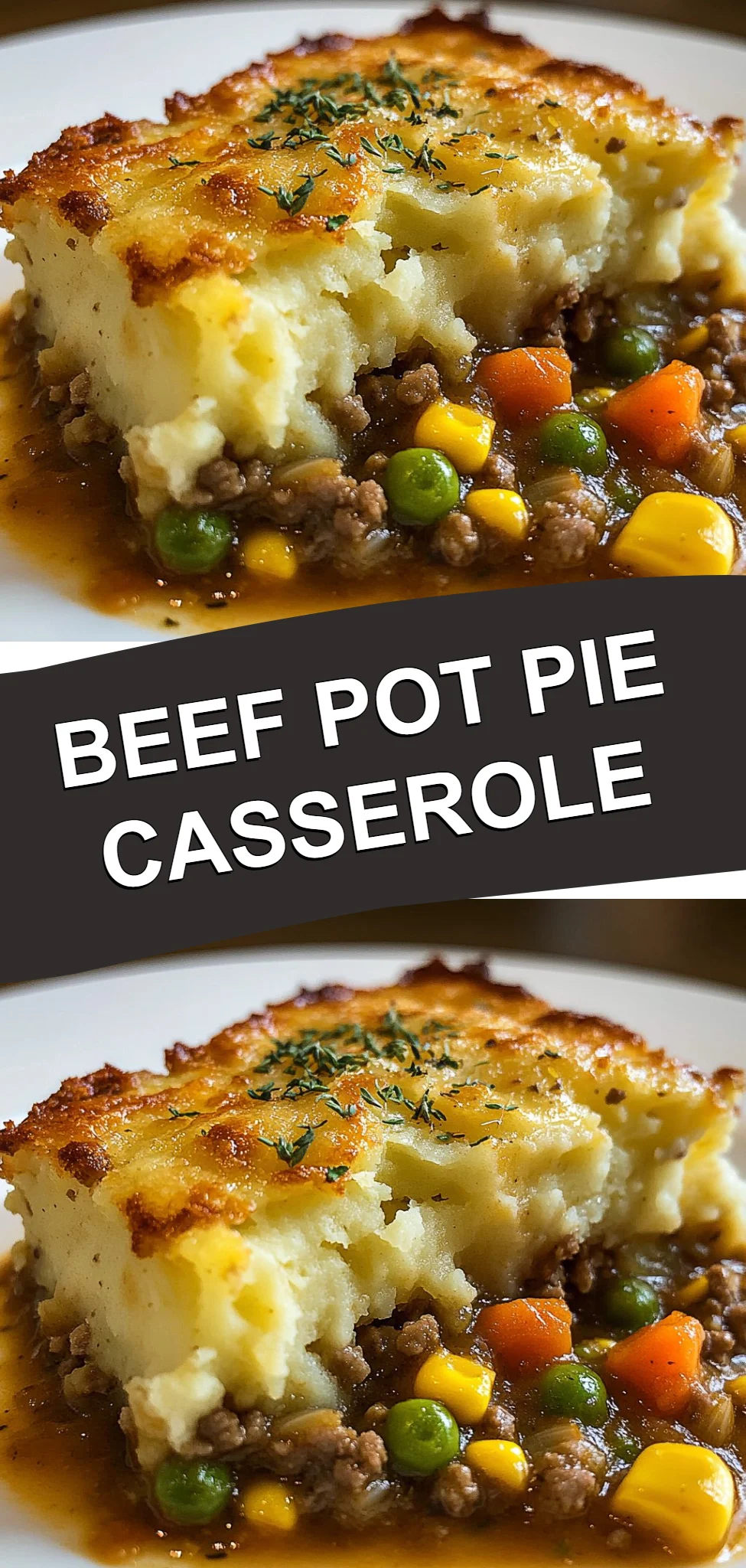 Beef Pot Pie Casserole