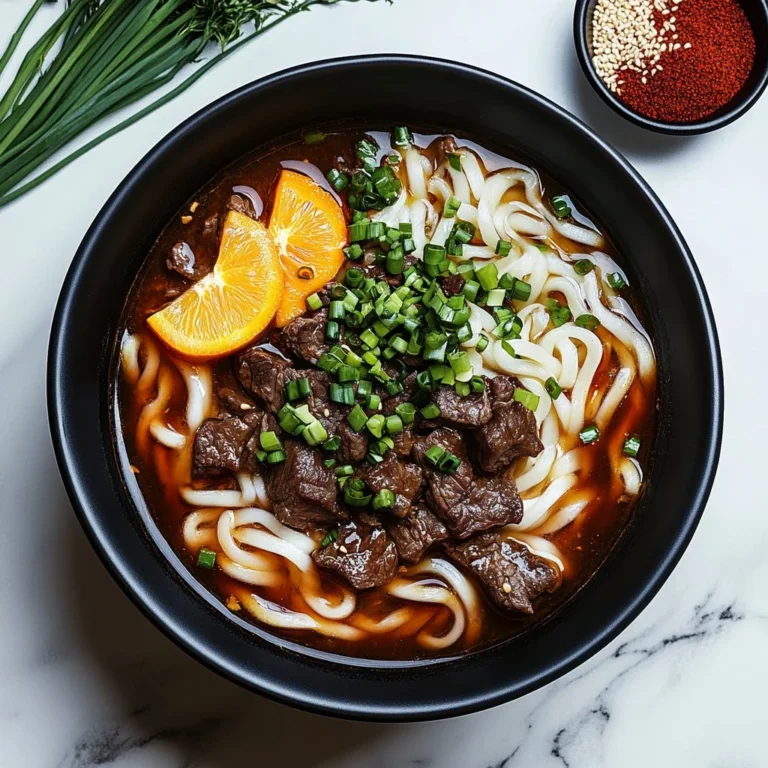 Delicious Black Pepper Beef Udon with tender beef and thick noodles