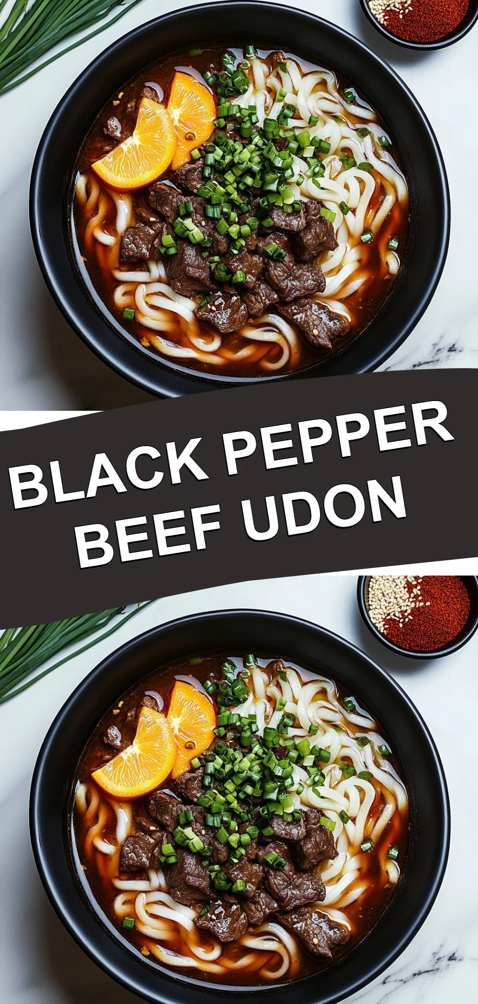 Black Pepper Beef Udon