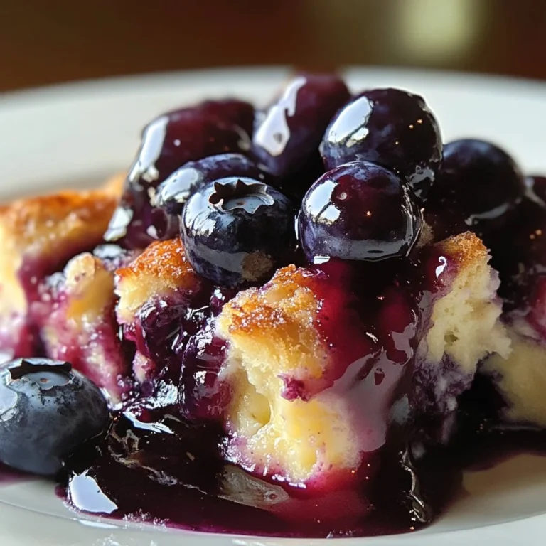 Delicious Blueberry Cinnamon Swirl Casserole ready to serve