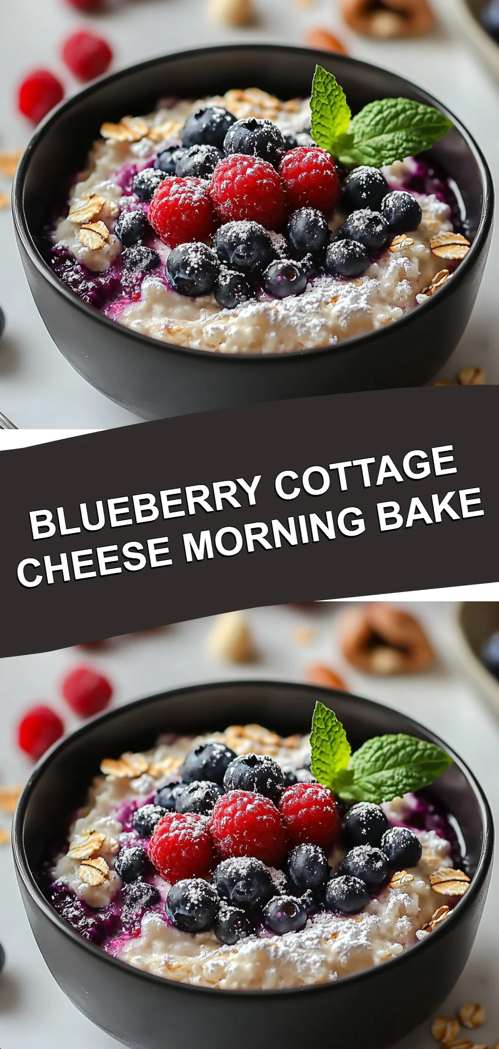 Blueberry Cottage Cheese Morning Bake