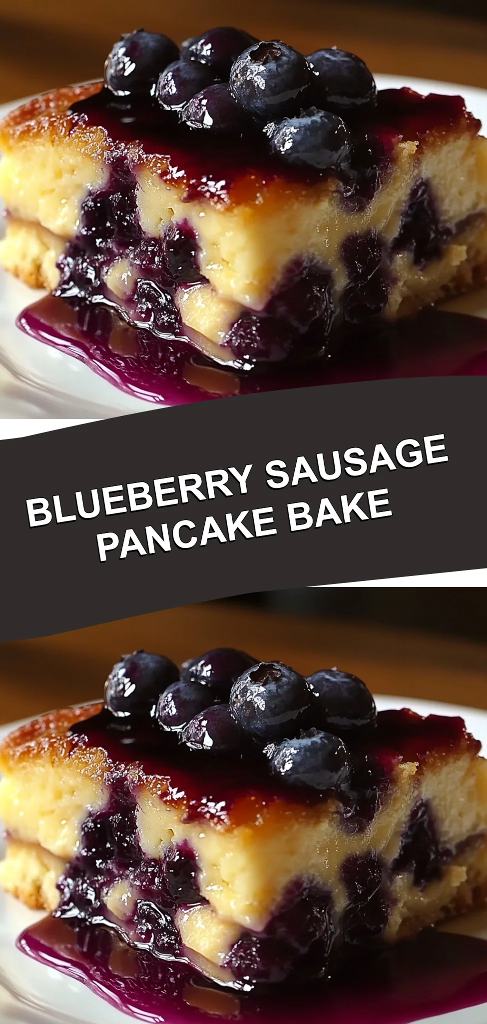 Blueberry Sausage Pancake Bake