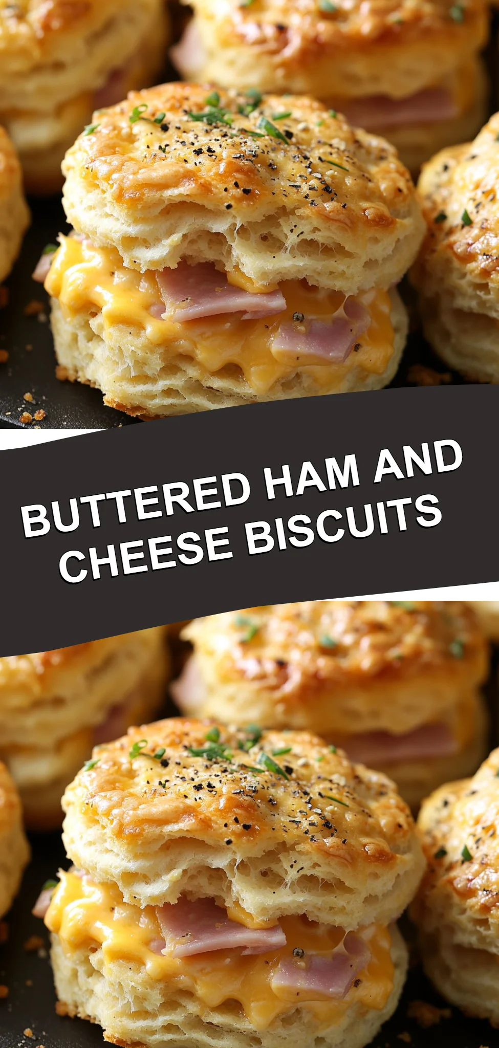 Buttered Ham and Cheese Biscuits