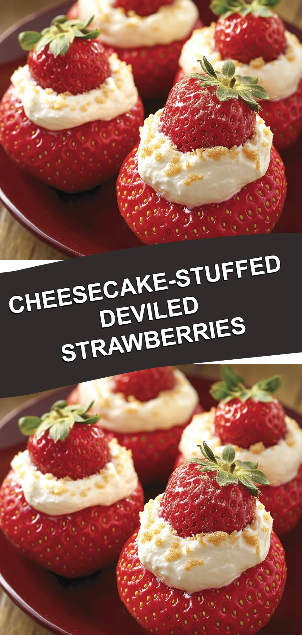 Cheesecake-Stuffed Deviled Strawberries