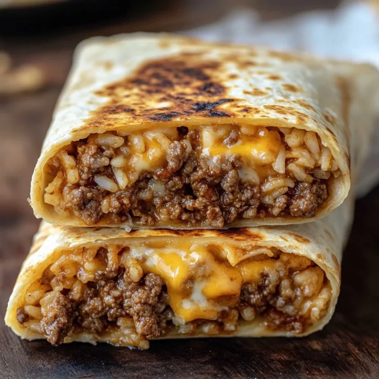 Cheesy grilled burrito filled with savory ingredients and grilled to perfection