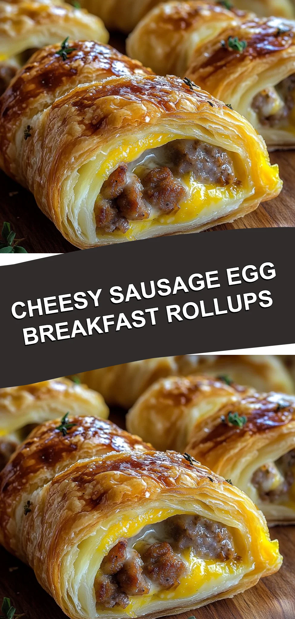 Cheesy Sausage Egg Breakfast Rollups