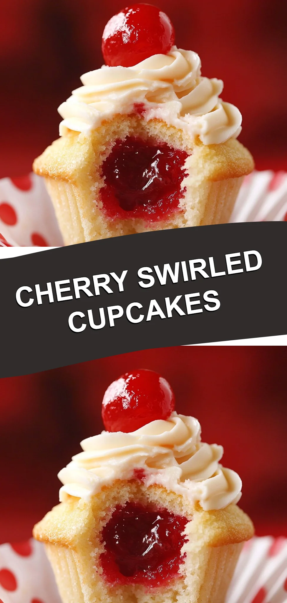 Cherry Swirled Cupcakes