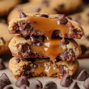 Delicious chocolate cookies filled with creamy cookie butter