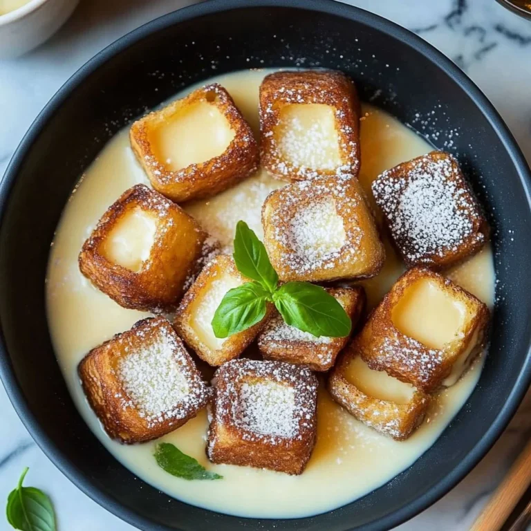 Delicious cinnamon roll toast bites topped with icing and cinnamon sugar.