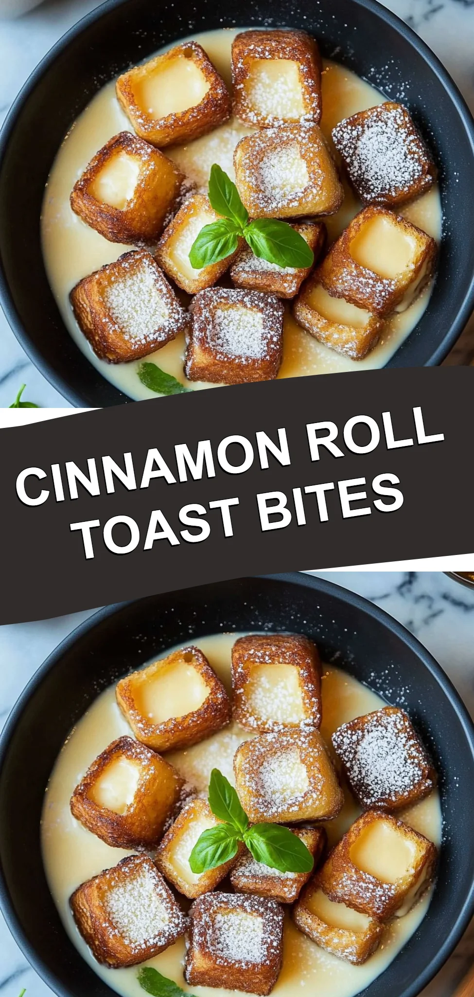 Cinnamon Roll Toast Bites