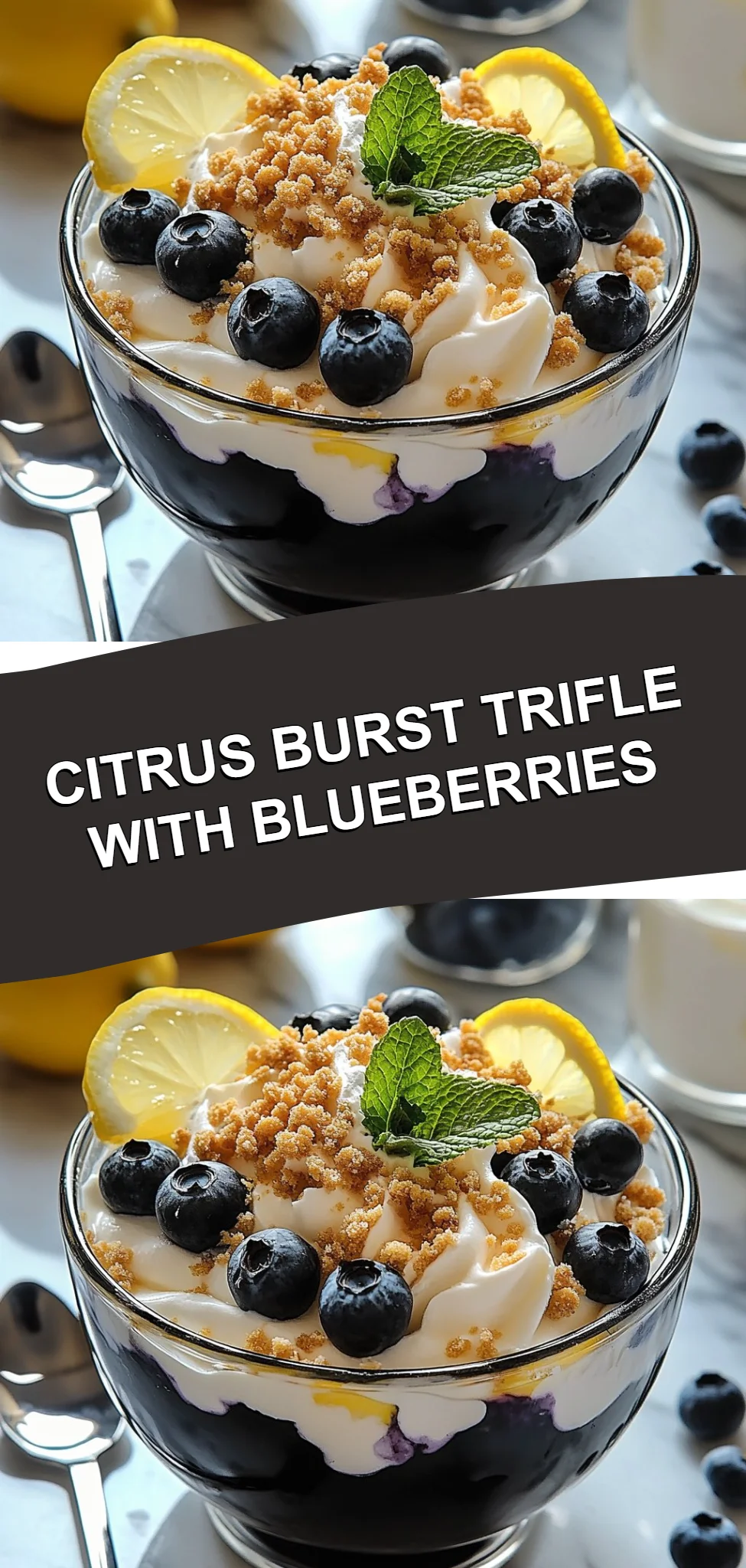 Citrus Burst Trifle with Blueberries