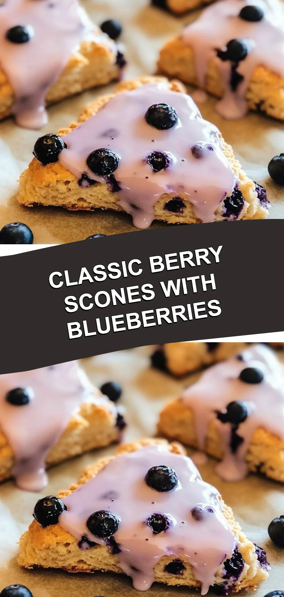 Classic Berry Scones with Blueberries