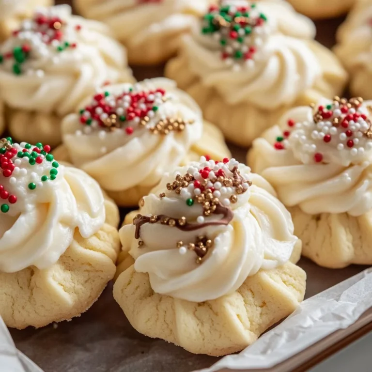 Plate of classic Danish butter cookies with a decorative pattern