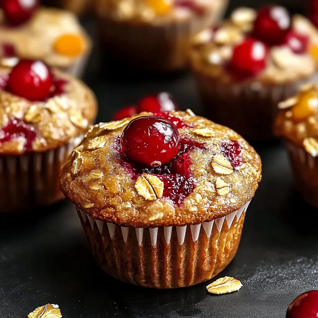 Freshly baked cranberry orange muffins on a plate