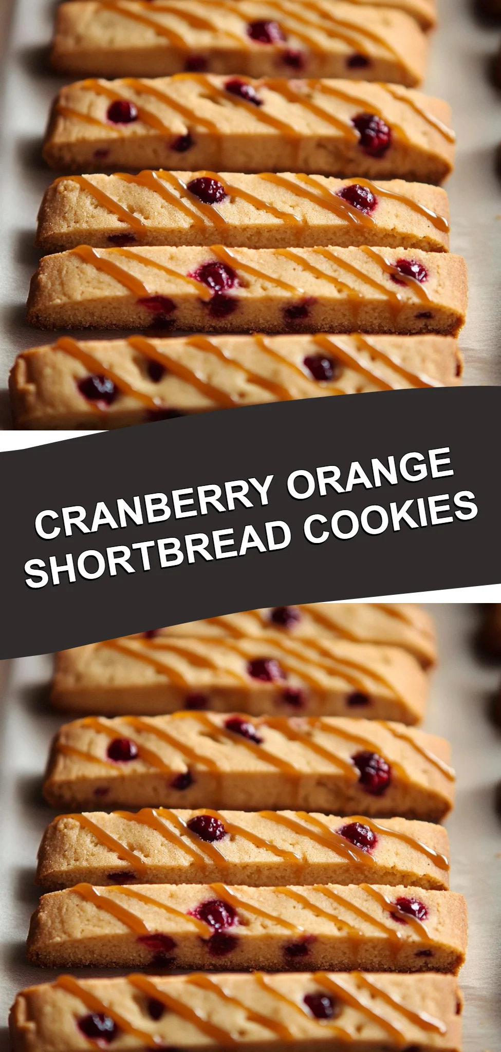 Cranberry Orange Shortbread Cookies