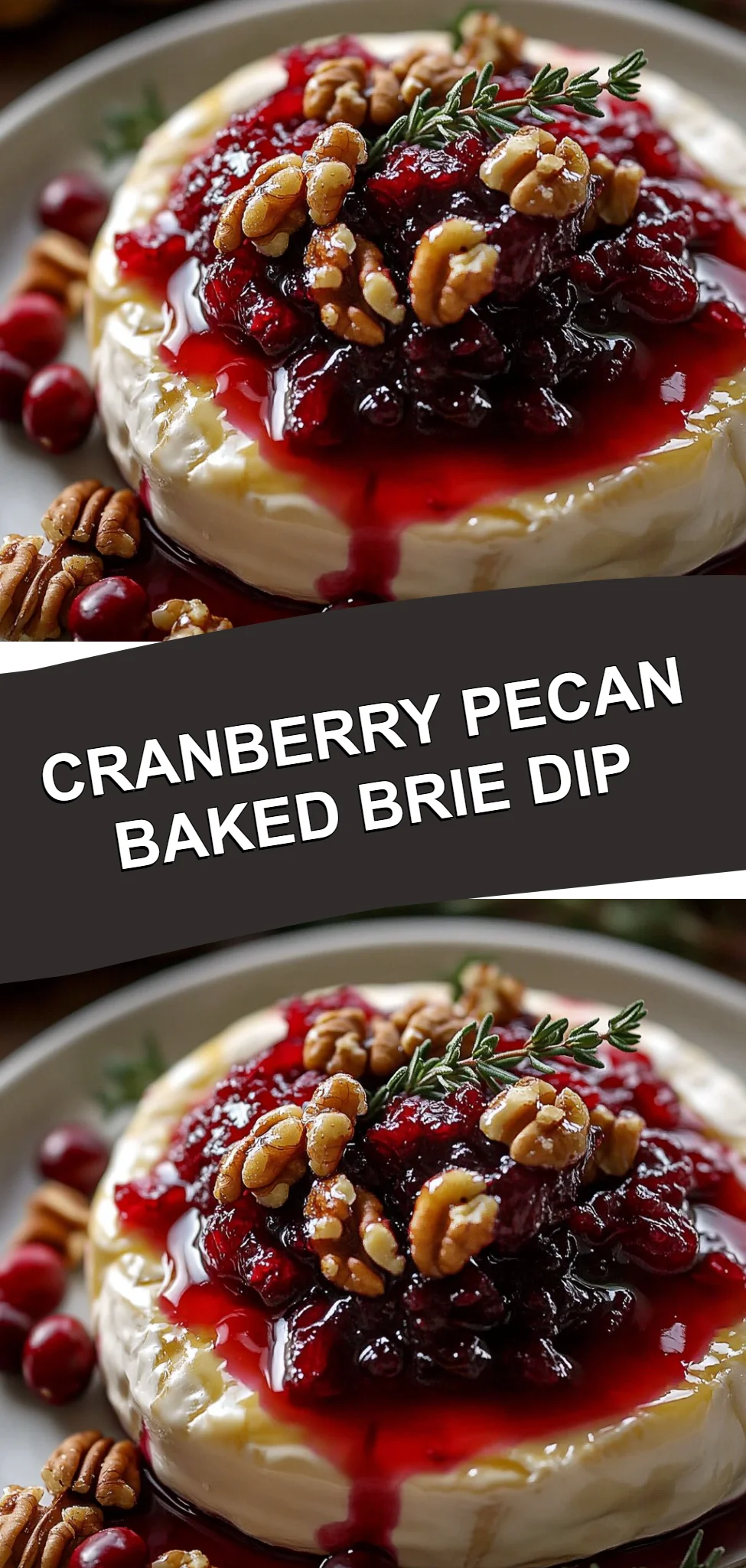 Cranberry Pecan Baked Brie Dip