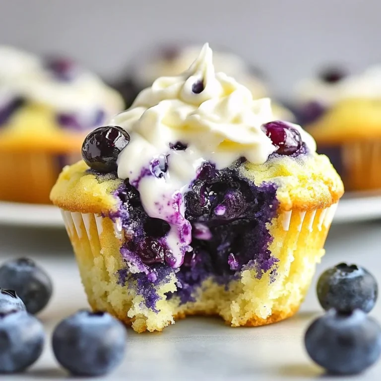 Cream cheese blueberry streusel muffins on a plate with fresh blueberries