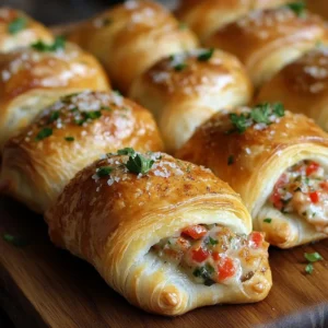 Cream Cheese Sausage Crescent Rolls, a savory and creamy appetizer wrapped in flaky crescent dough