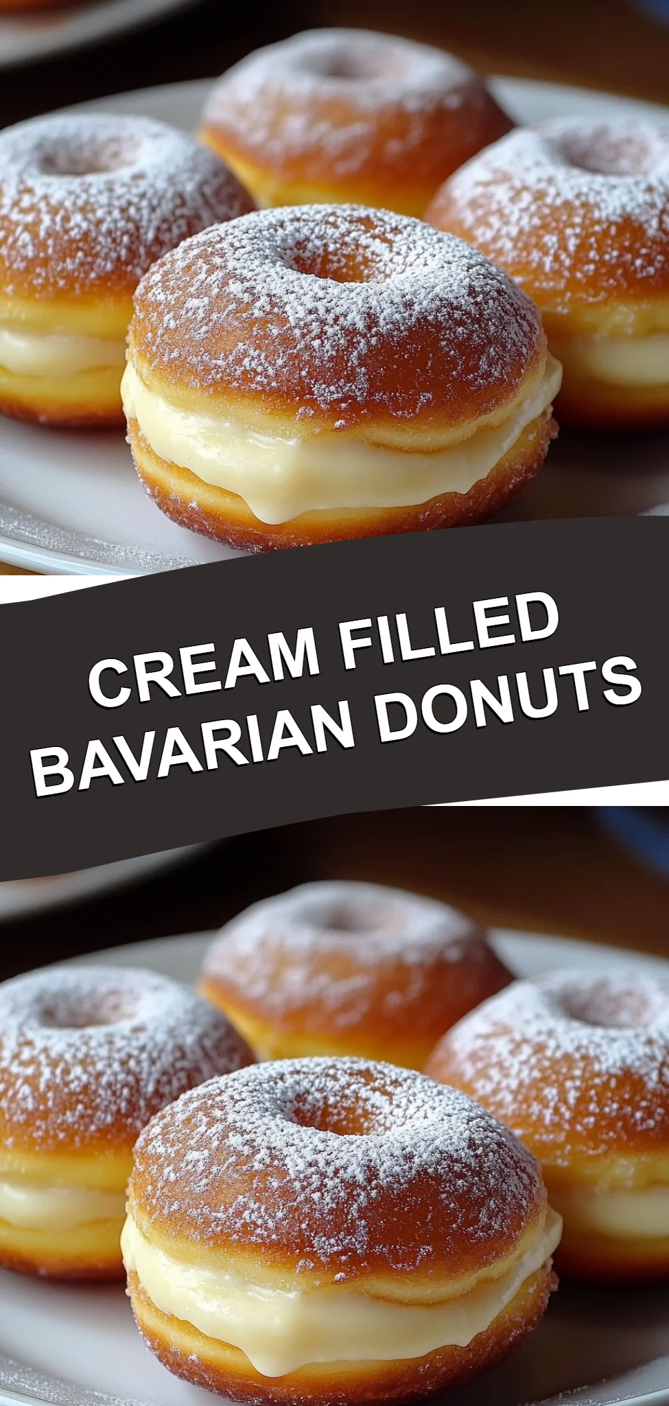Cream Filled Bavarian Donuts