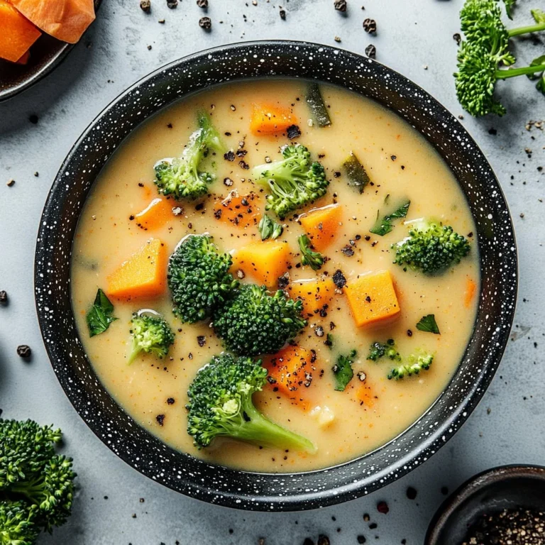 Bowl of creamy cheddar broccoli soup topped with cheese and fresh broccoli.