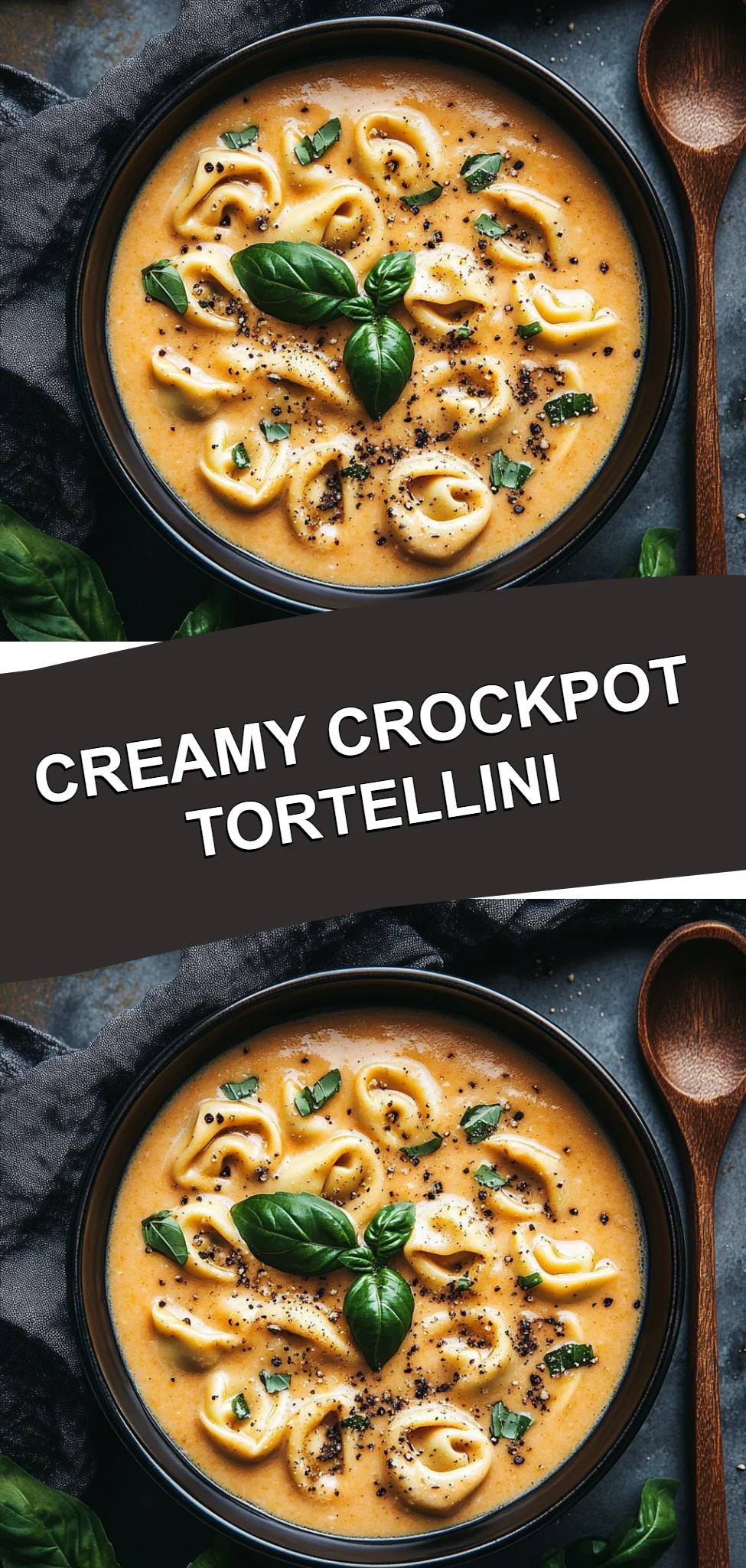 Creamy Crockpot Tortellini