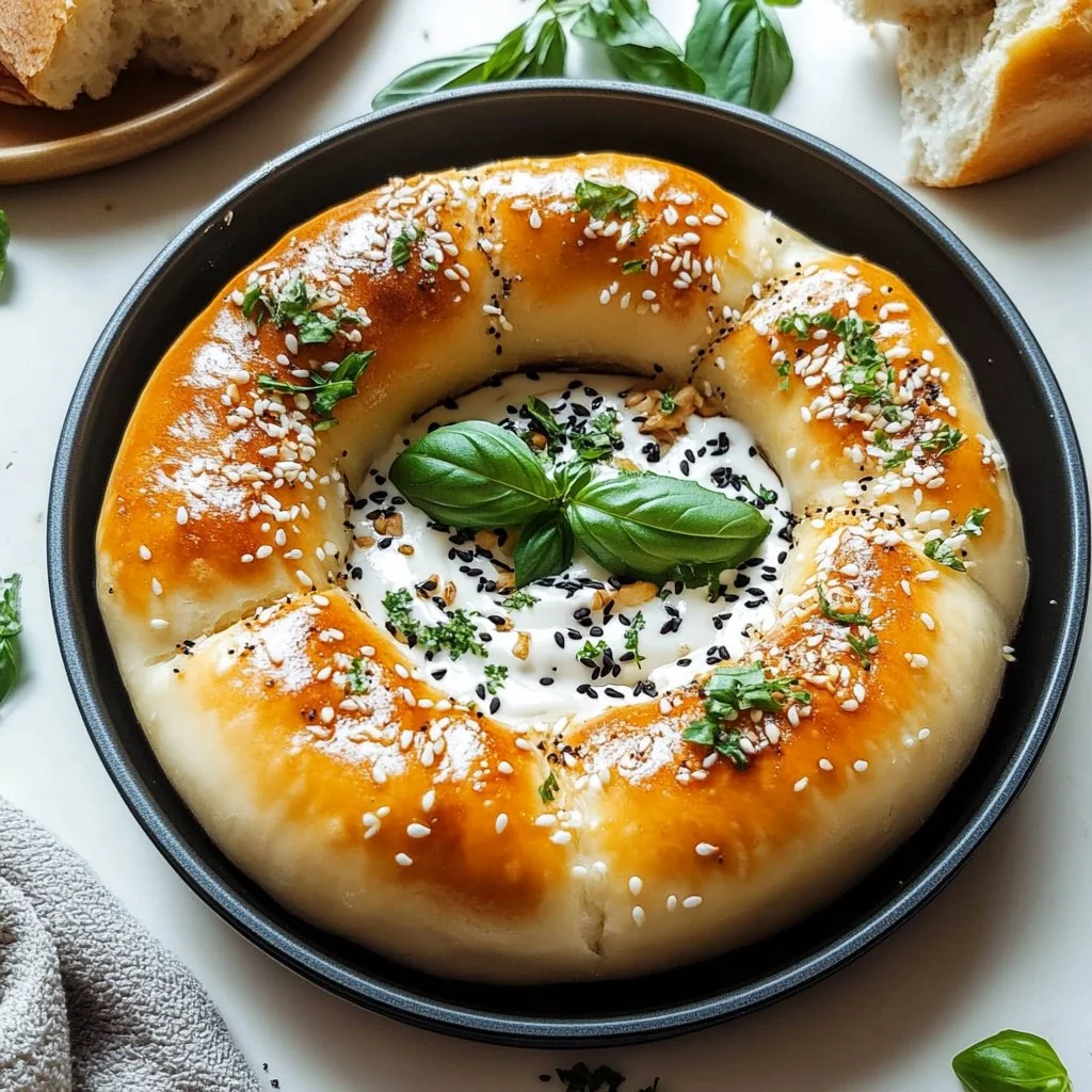 Delicious creamy Greek yogurt bagels with a golden crust