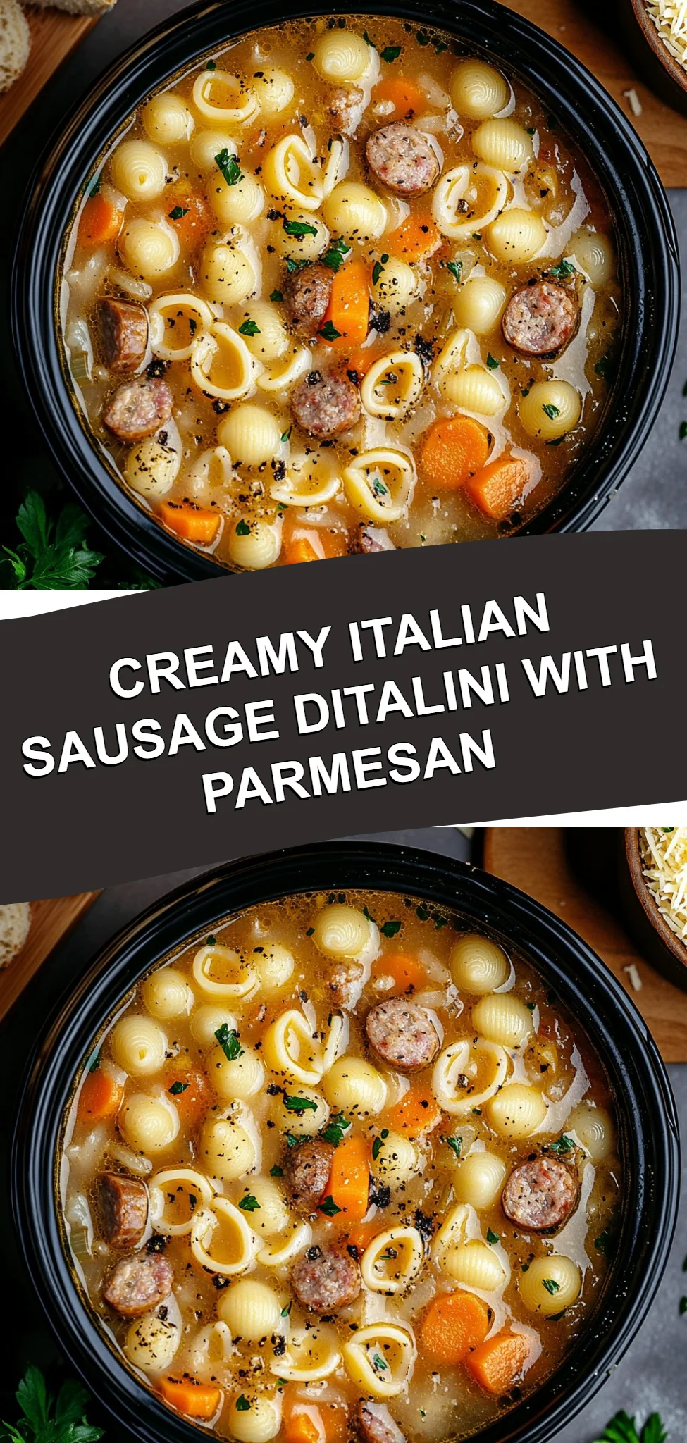 Creamy Italian Sausage Ditalini with Parmesan