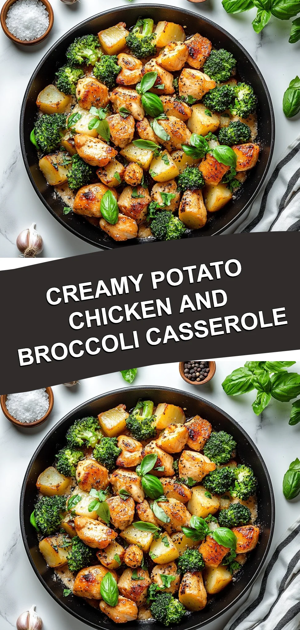 Creamy Potato Chicken and Broccoli Casserole