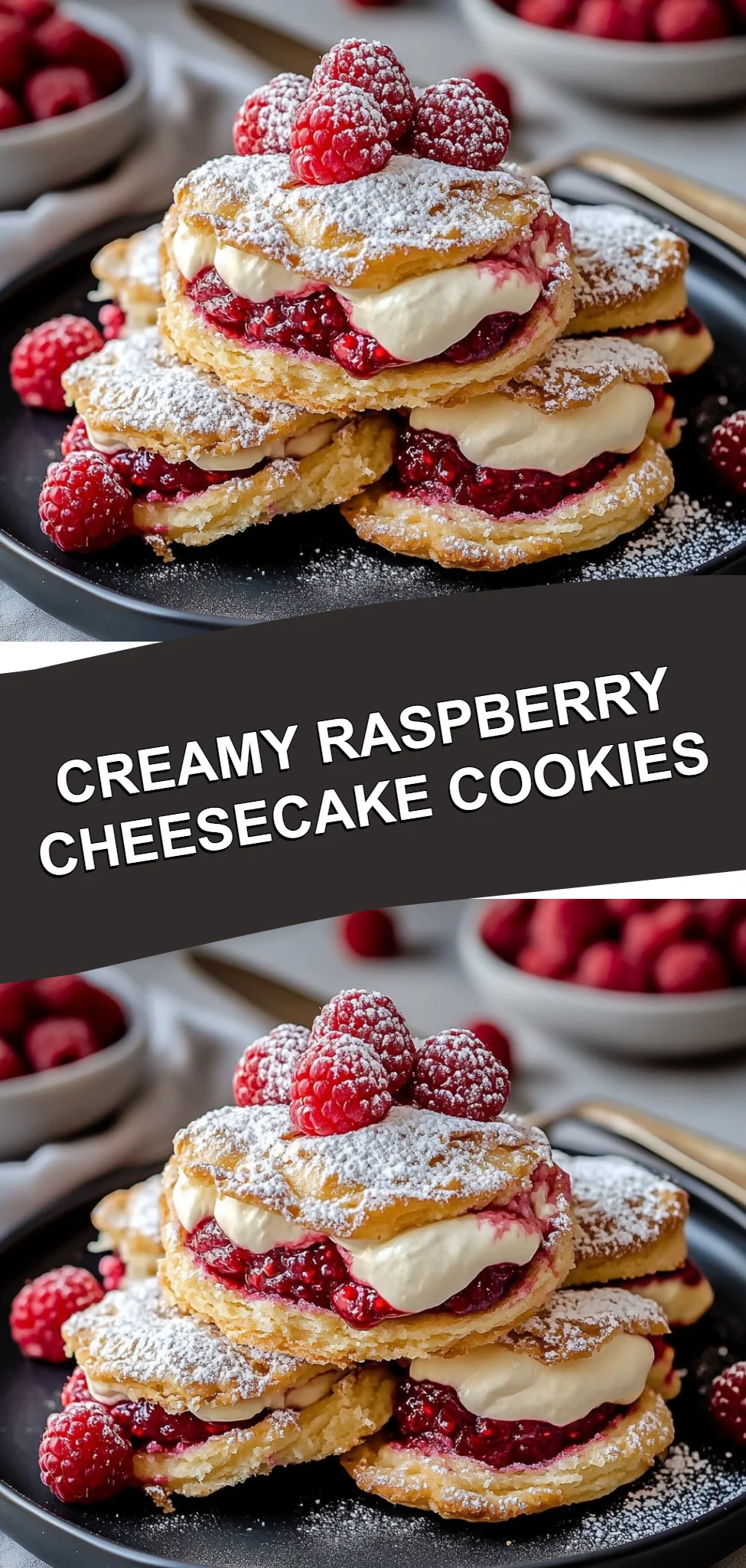 Creamy Raspberry Cheesecake Cookies