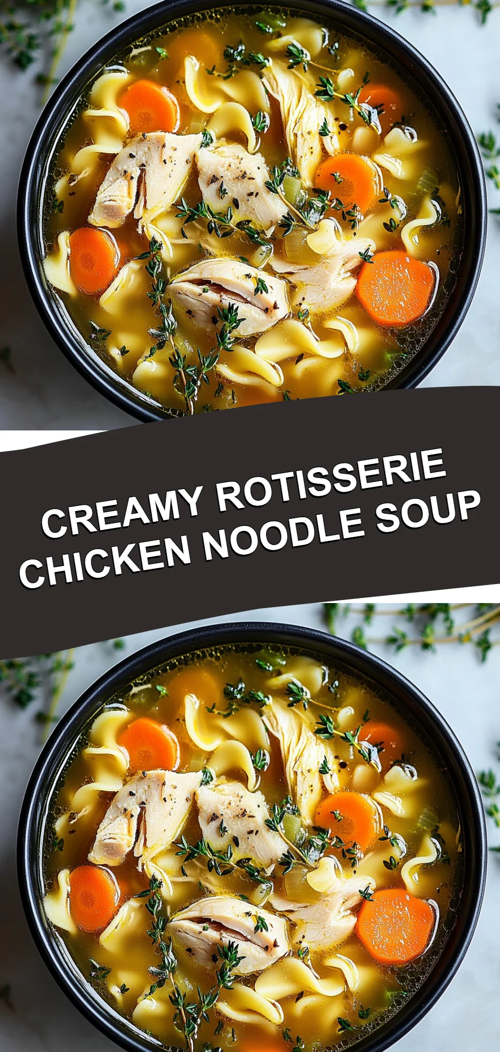 Creamy Rotisserie Chicken Noodle Soup