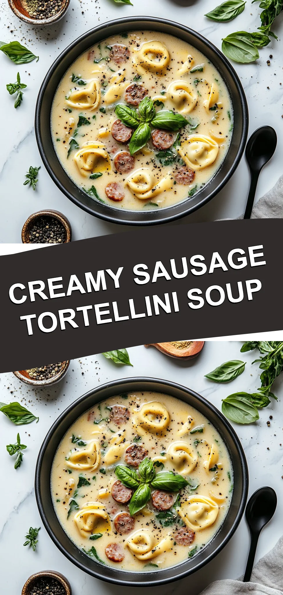 Creamy Sausage Tortellini Soup