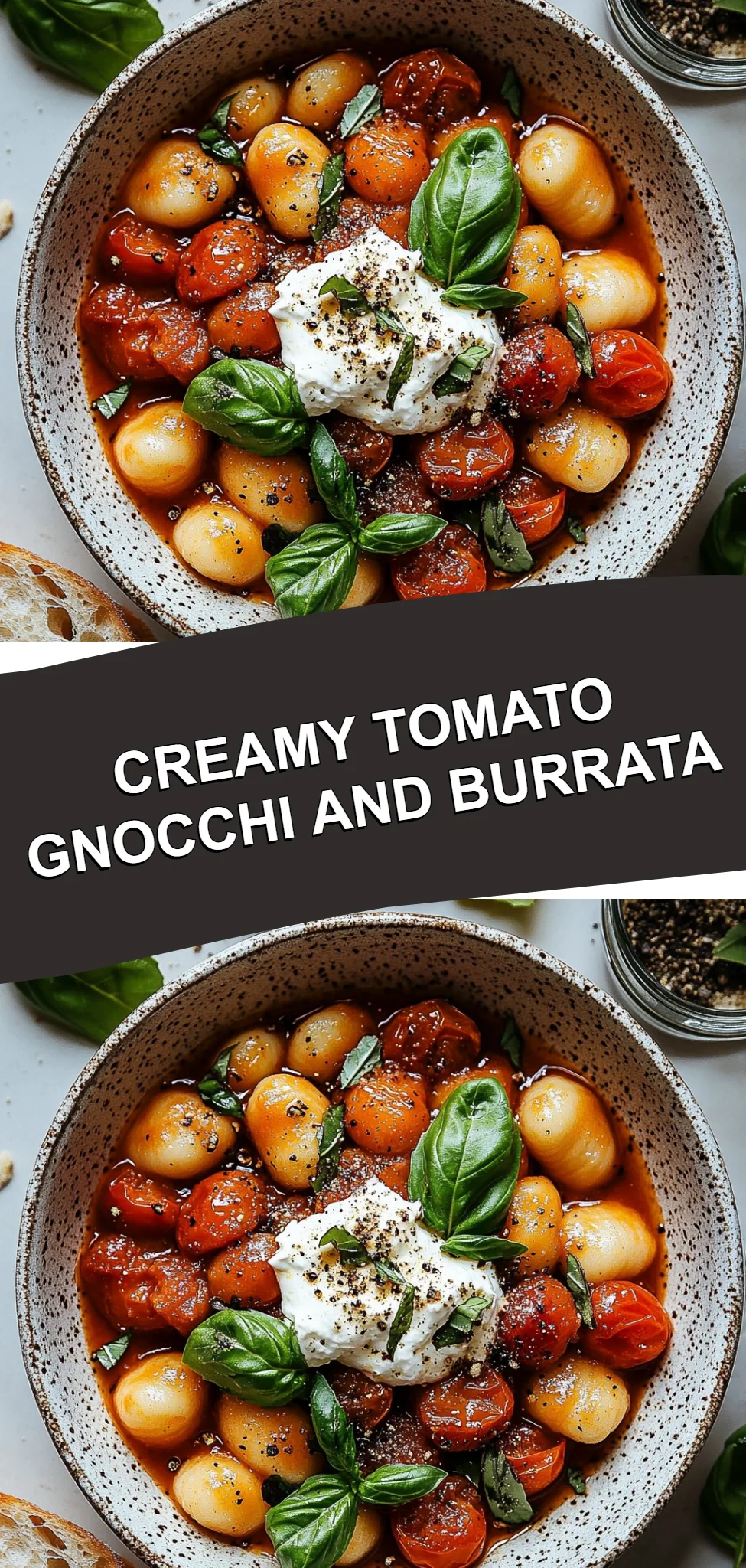 Creamy Tomato Gnocchi and Burrata