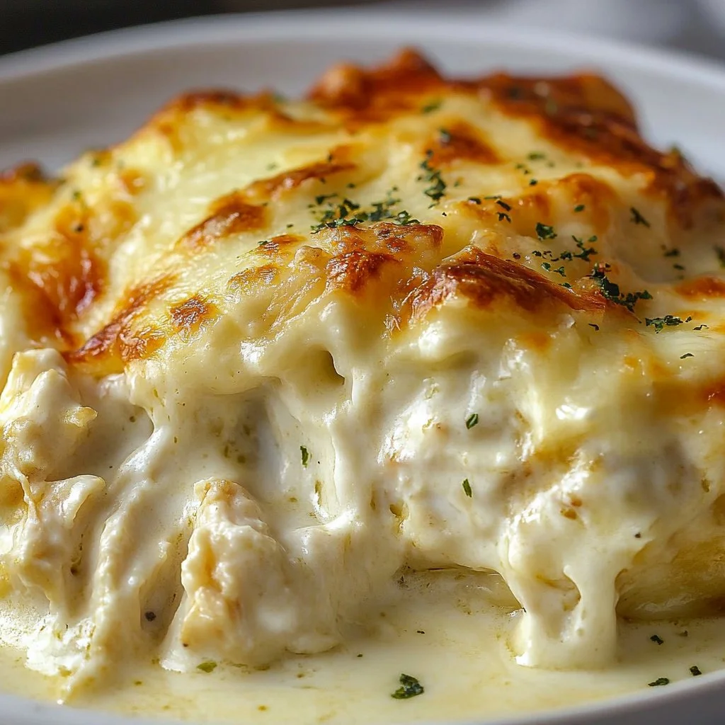 Delicious creamy white chicken enchiladas topped with cheese and green onions
