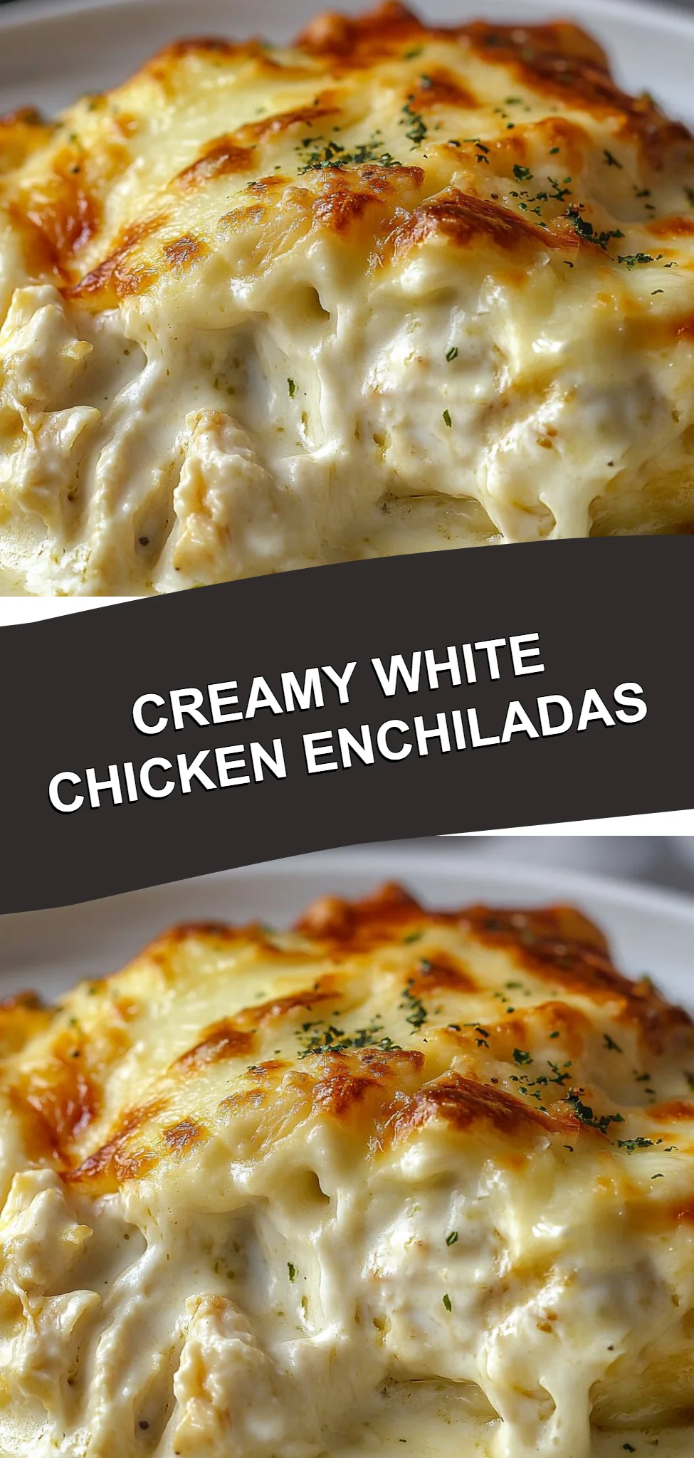 Creamy White Chicken Enchiladas