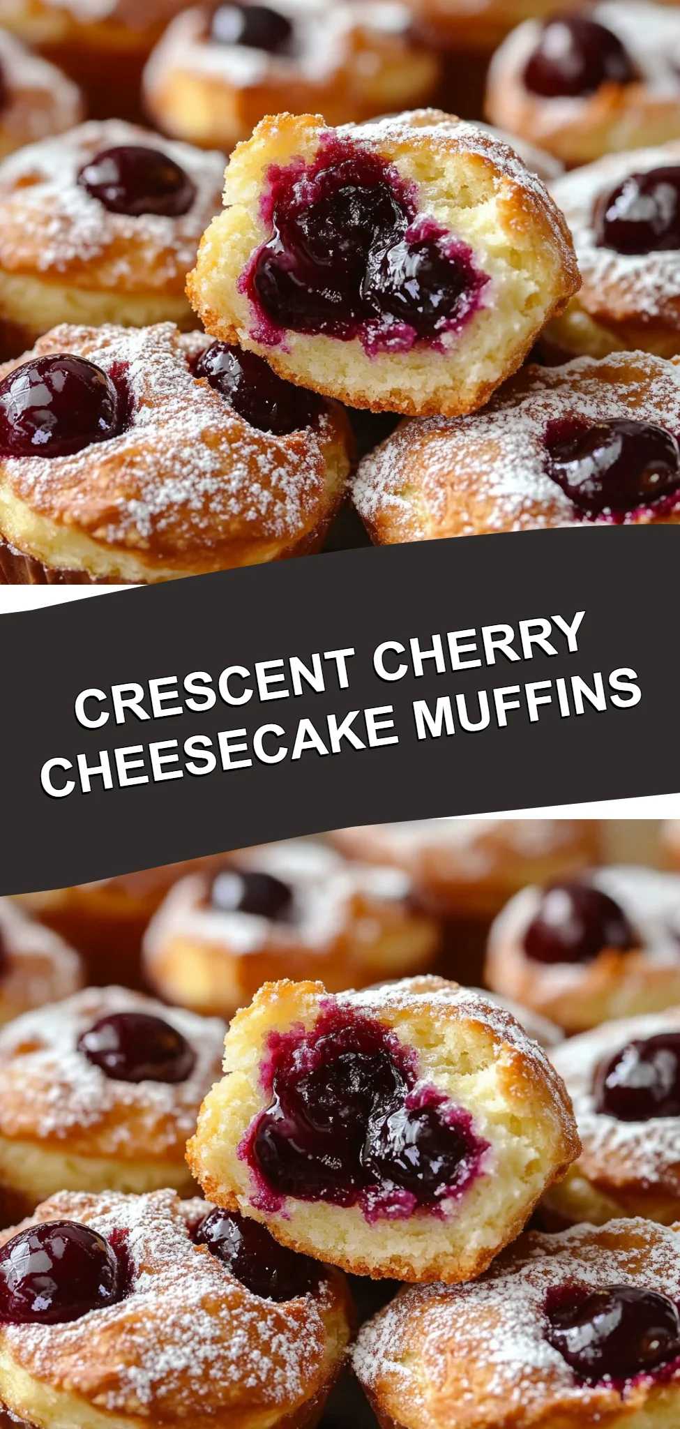 Crescent Cherry Cheesecake Muffins