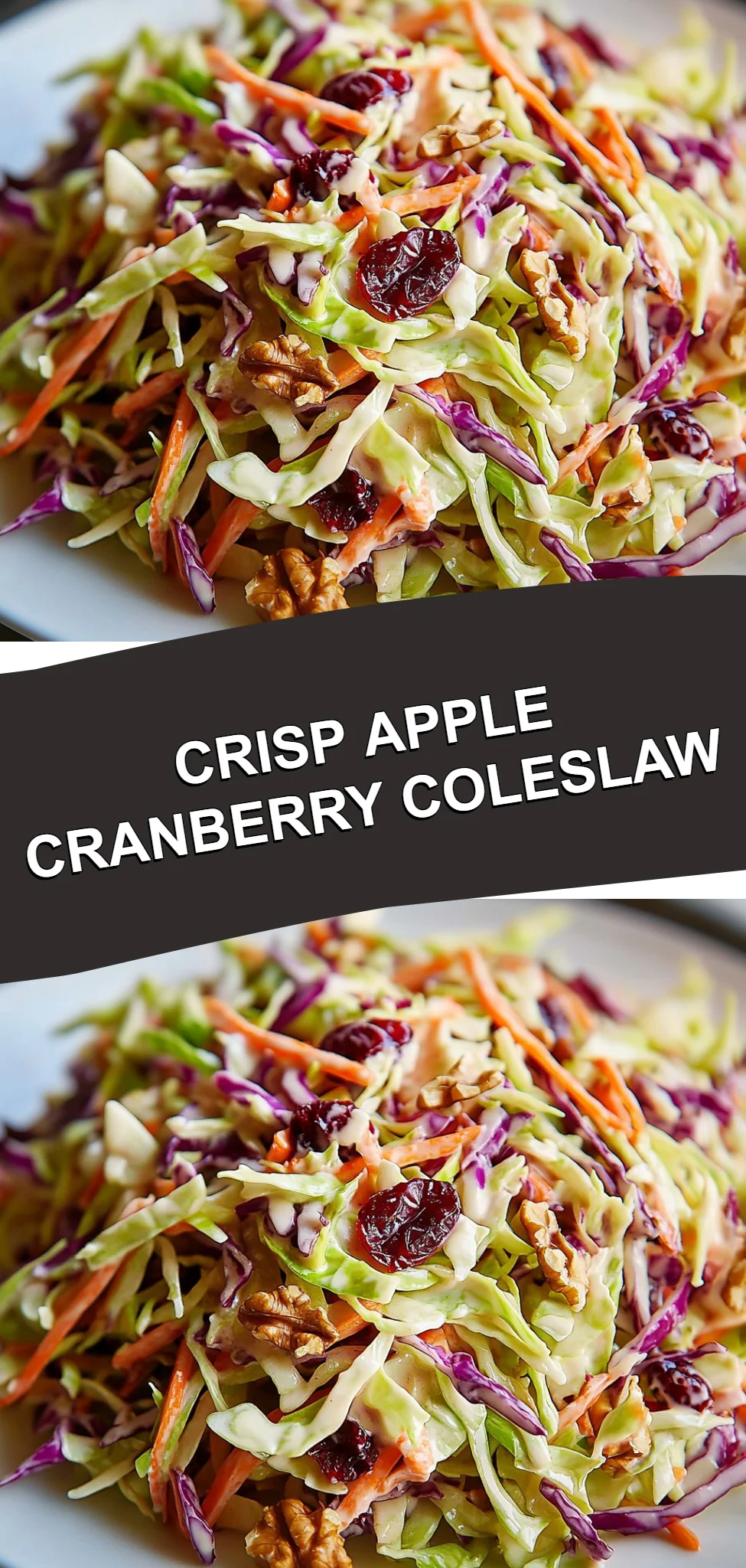 Crisp Apple Cranberry Coleslaw