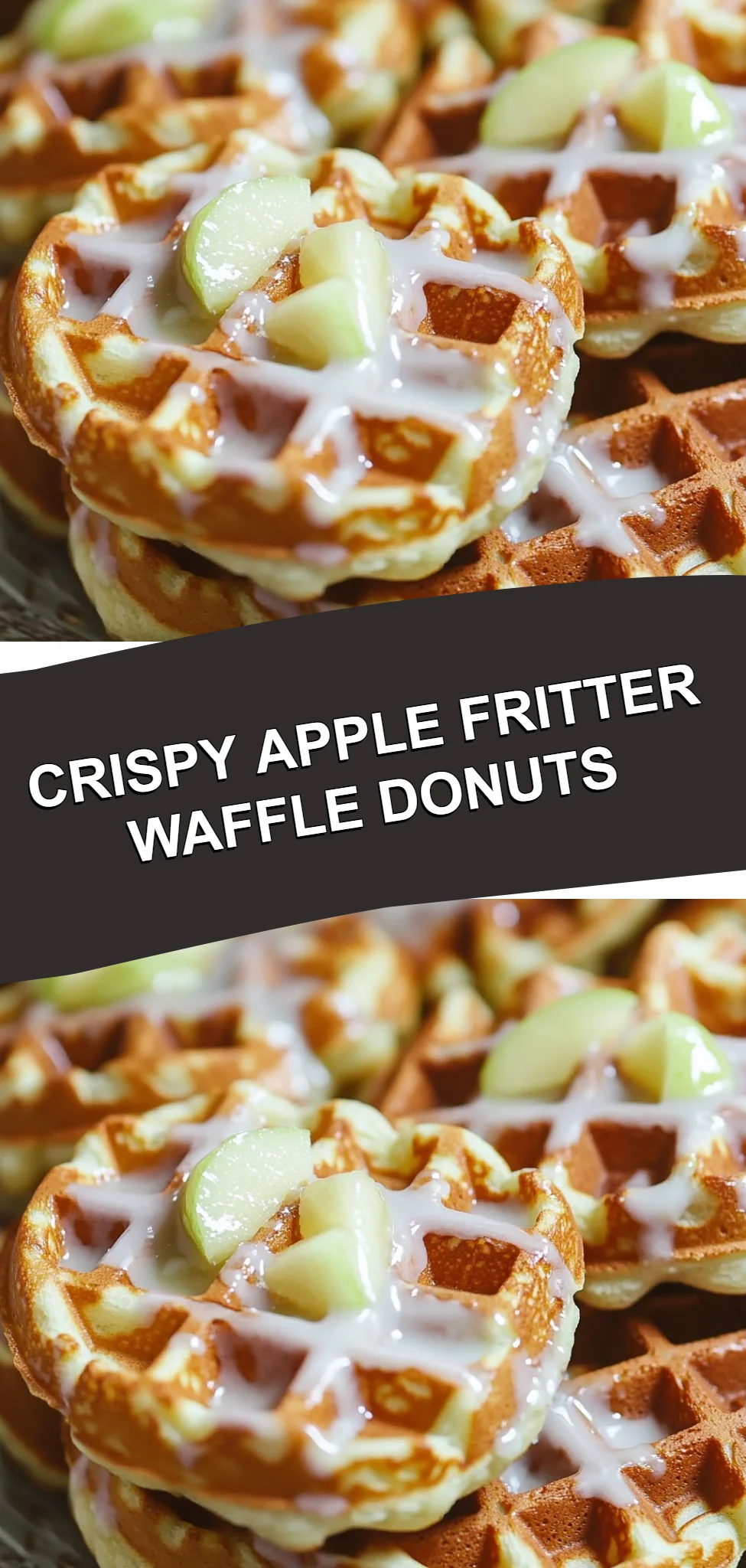 Crispy Apple Fritter Waffle Donuts