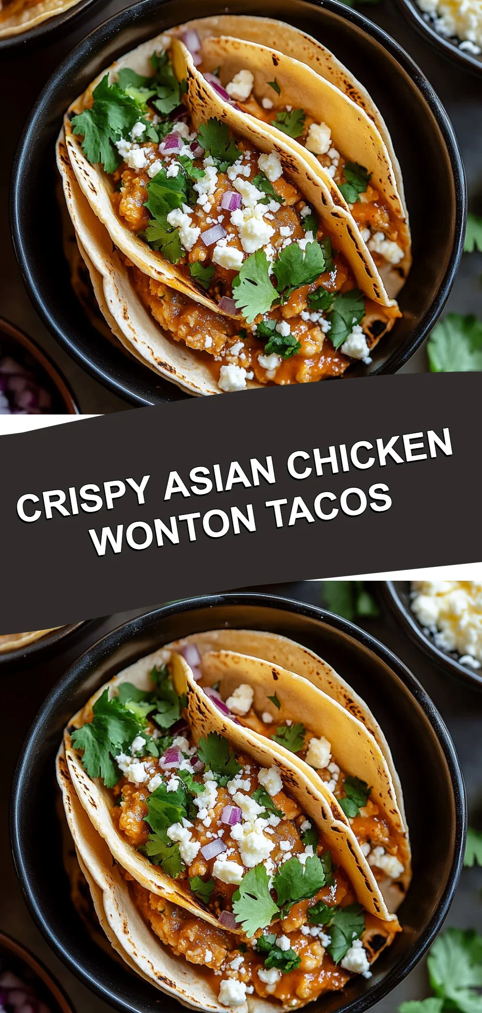 Crispy Asian Chicken Wonton Tacos