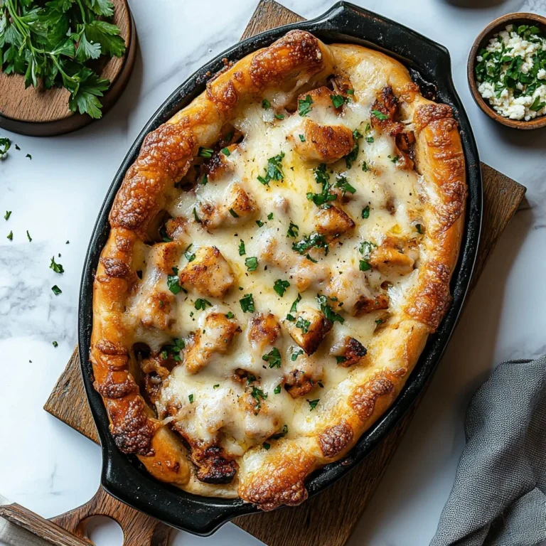 Crispy French bread pizza with toppings ready to serve