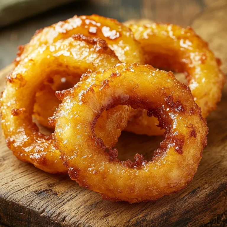 Crispy fried pineapple rings served on a plate
