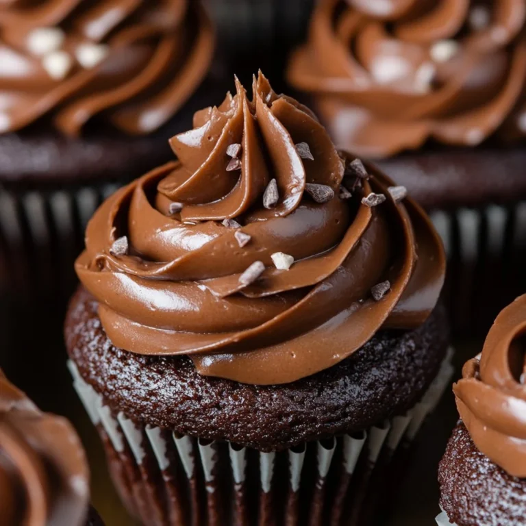 Decadent Nutella Cupcake topped with Bueno chocolate