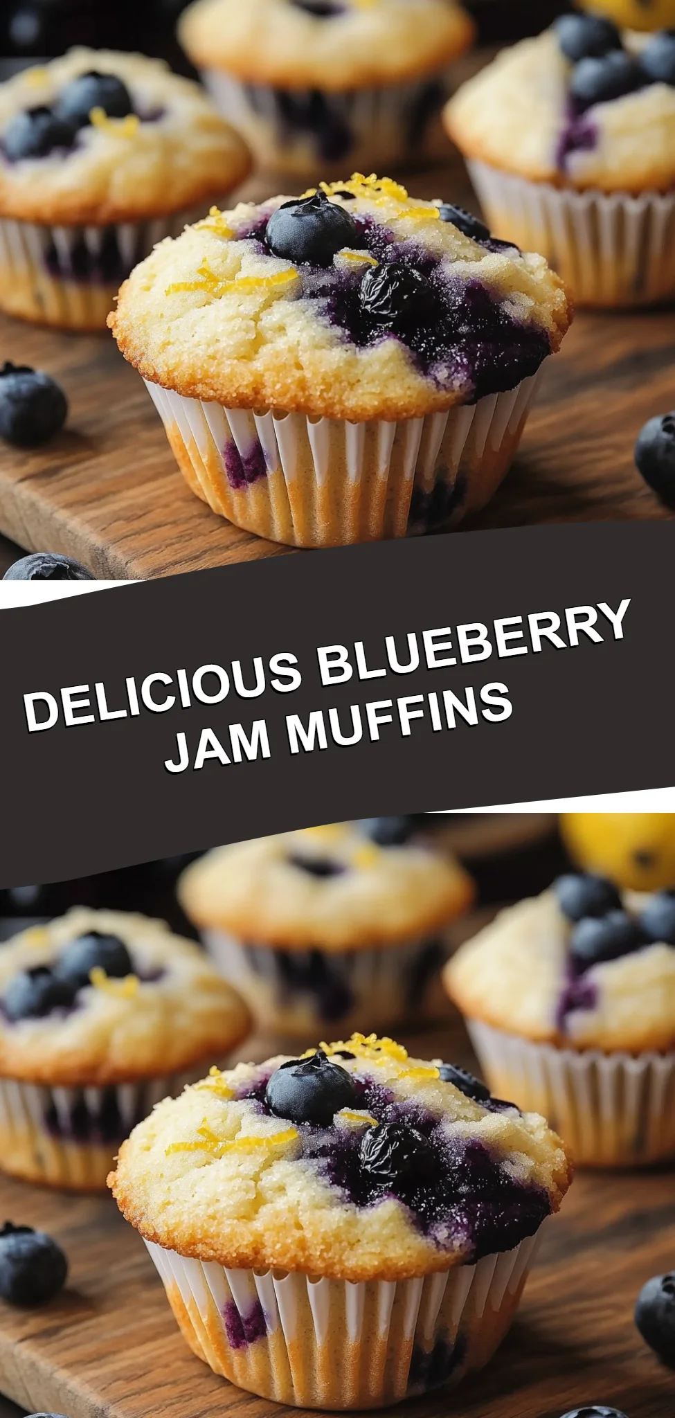 Delicious Blueberry Jam Muffins