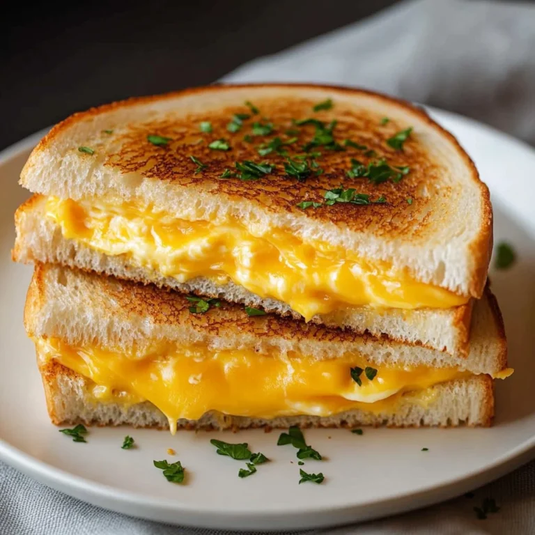 Egg Sunrise Grilled Cheese sandwich with egg and cheese melty goodness