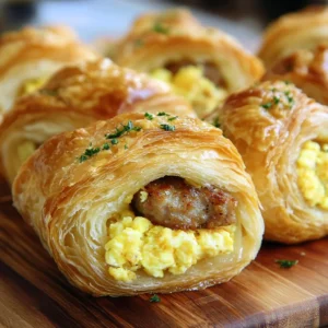 Freshly baked flaky morning crescent rolls on a cooling rack