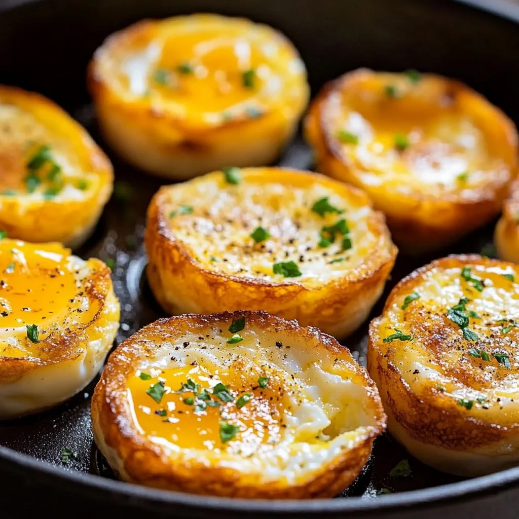 Fluffy egg bites with cottage cheese served on a plate