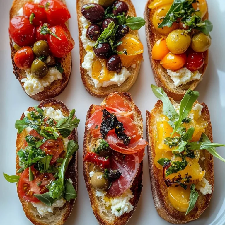 Grilled bruschetta bar featuring various savory toppings.