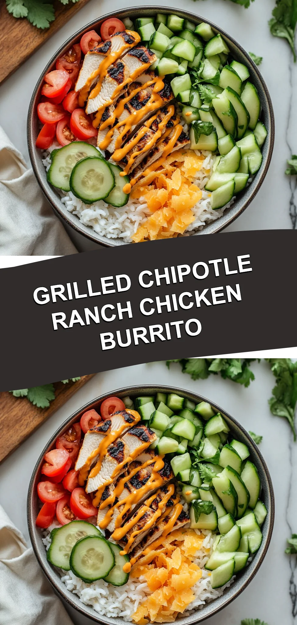 Grilled Chipotle Ranch Chicken Burrito