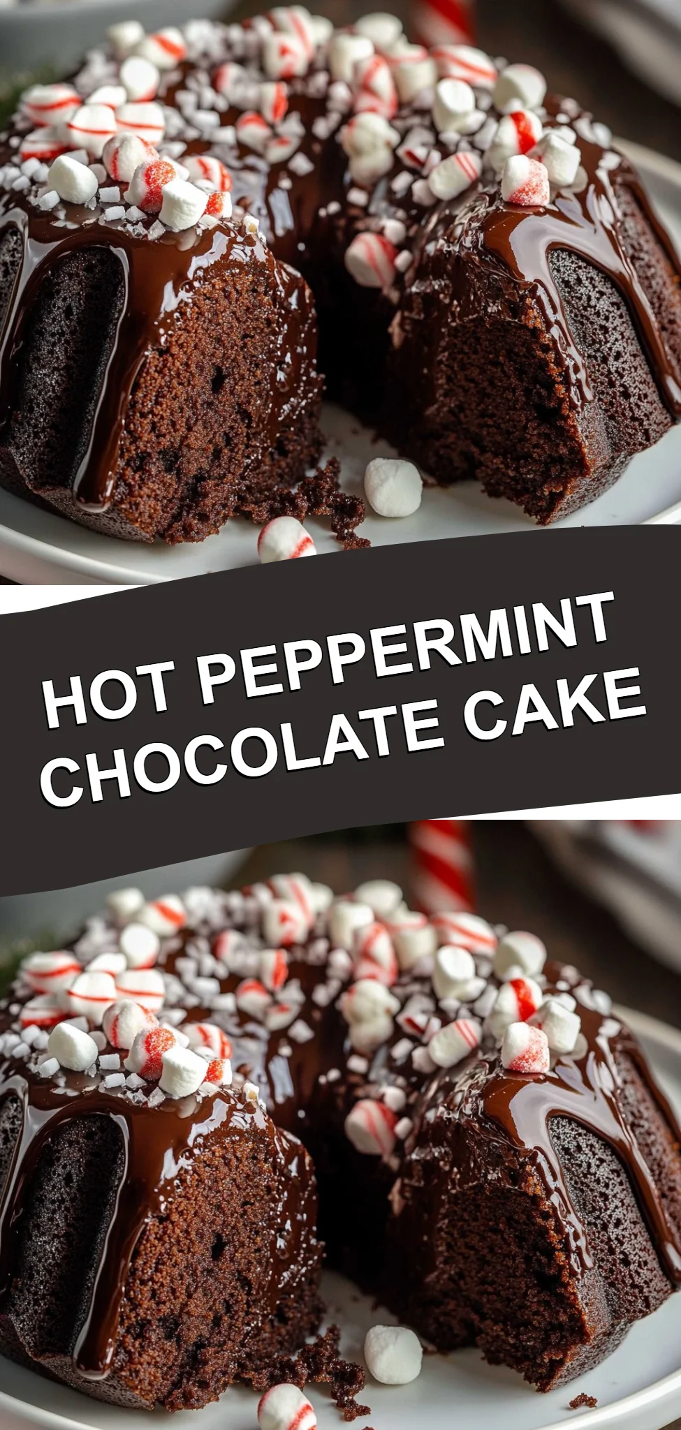 Hot Peppermint Chocolate Cake