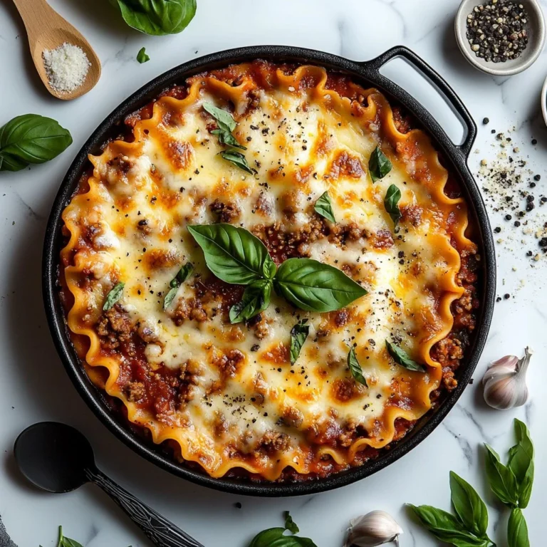 Delicious bowl of Lasagna Soup topped with cheese and fresh herbs.